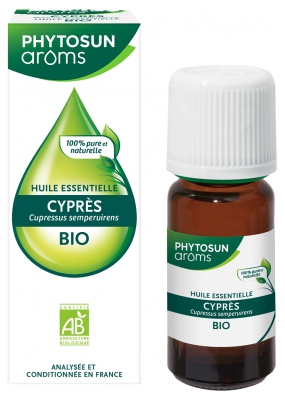 Phytosun Arôms Huile Essentielle Cyprès (Cupressus Sempervirens) Bio 10 ml