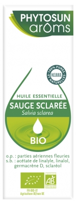 Phytosun Arôms Huile Essentielle Sauge Sclarée (Salvia sclarea) Bio 5 ml