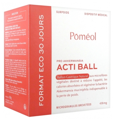 Poméol Acti Ball Pro Akkermansia 180 Gélules Format Eco 30 Jours