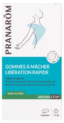 Pranarôm Aromastop Gommes à Mâcher Libération Rapide 24 Gommes