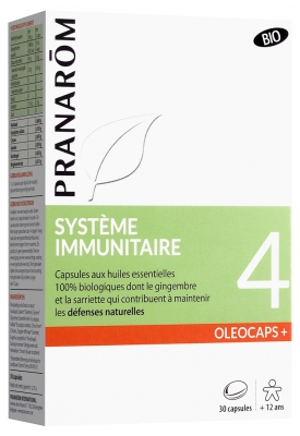 Pranarôm Oléocaps+ 4 Système Immunitaire Bio 30 Capsules