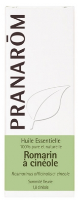 Pranarôm Huile Essentielle Romarin à Cinéole (Rosmarinus officinalis CT cinéole) 10 ml