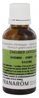 Pranarôm Huile Essentielle Gingembre (Zingiber officinale) 30 ml