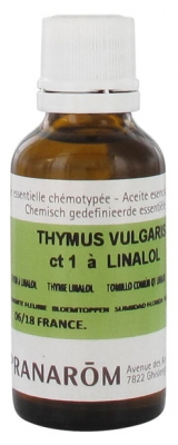 Pranarôm Huile Essentielle Thym Vulgaire à Linalol (Thymus vulgaris CT linalol) 30 ml