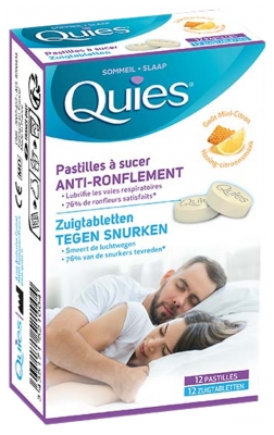 Quies Anti-Ronflement 12 Pastilles à Sucer