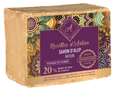 Recettes d'Antan Authentique Savon d'Alep 20% Pain de 200 g