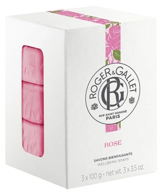 Roger & Gallet Rose 3 Savons Bienfaisants de 100 g