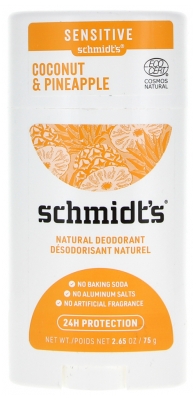 Schmidt's Sensitive Déodorant Stick Noix de Coco Ananas 75 g