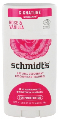 Schmidt's Signature Désodorisant Stick Naturel Rose et Vanille 75 g