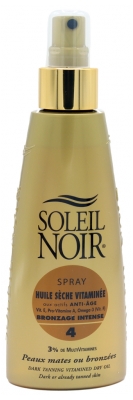 Soleil Noir Huile Sèche Vitaminée Bronzage Intense 4 Spray 150 ml