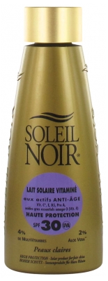 Soleil Noir Lait Solaire Vitaminé Haute Protection SPF30 150 ml
