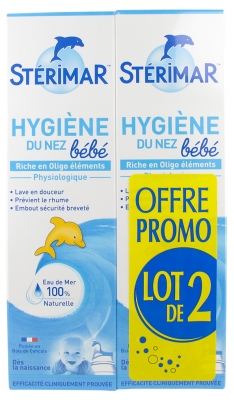 Stérimar Bébé Hygiène du Nez Lot de 2 x 100 ml