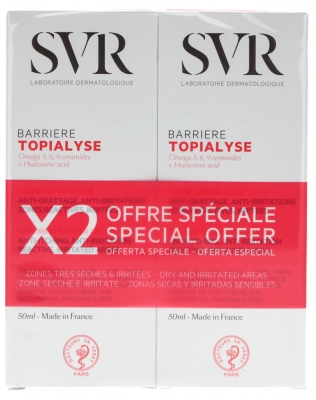 SVR Topialyse Crème Barrière Réparatrice Lot de 2 x 50 ml