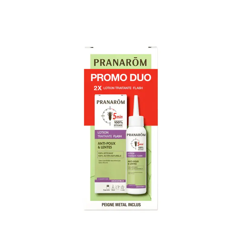 Aromapoux Duo Lotion Traitante Flash 2x100ml Pranarom