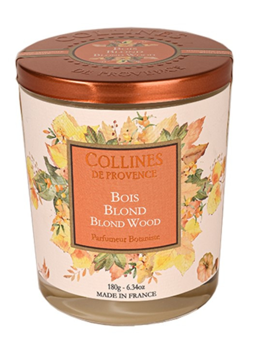 Bougie Bois Blond 180g Les collines de Provence