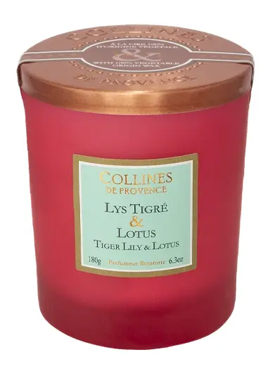 Bougie Parfumée Lys Tigré & Lotus 180g Collines de Provence