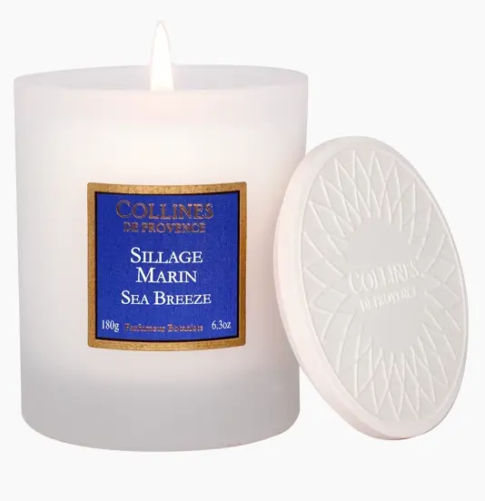 [844FgT00004wckb] Bougie Parfumée Sillage Marin 180g Collines de Provence
