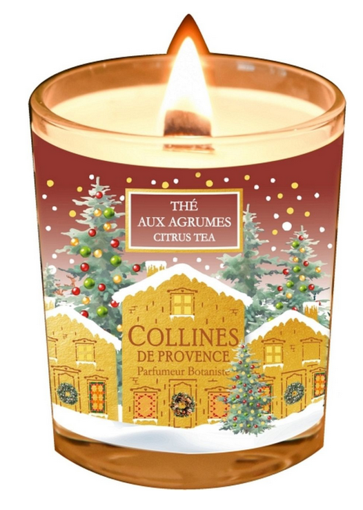 [NgRT011uyRT0004788] Bougie Parfumée Thé aux Agrumes 75g Collines de Provence