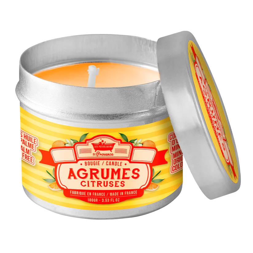 [NgRT011uyRT0004791] Bougie d'Ambiance Agrumes Les Petits Bains de Provence