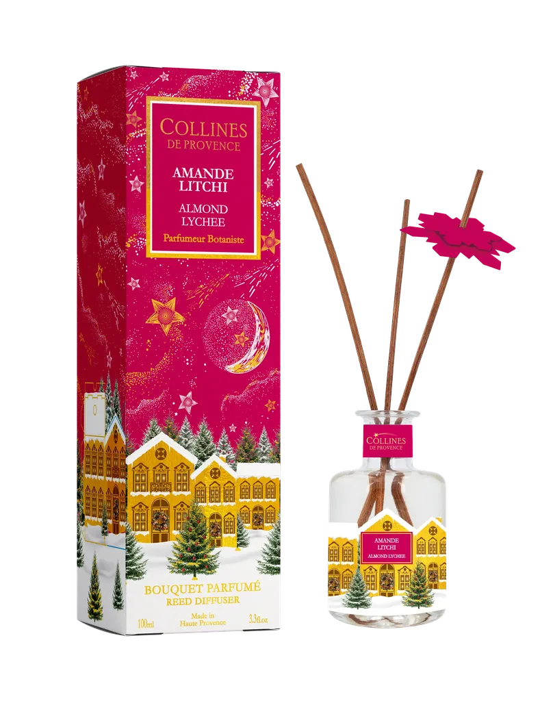 [NgRT011uyRT0004812] Bouquet Parfumé Amande Litchi 100ml Collines de Provence