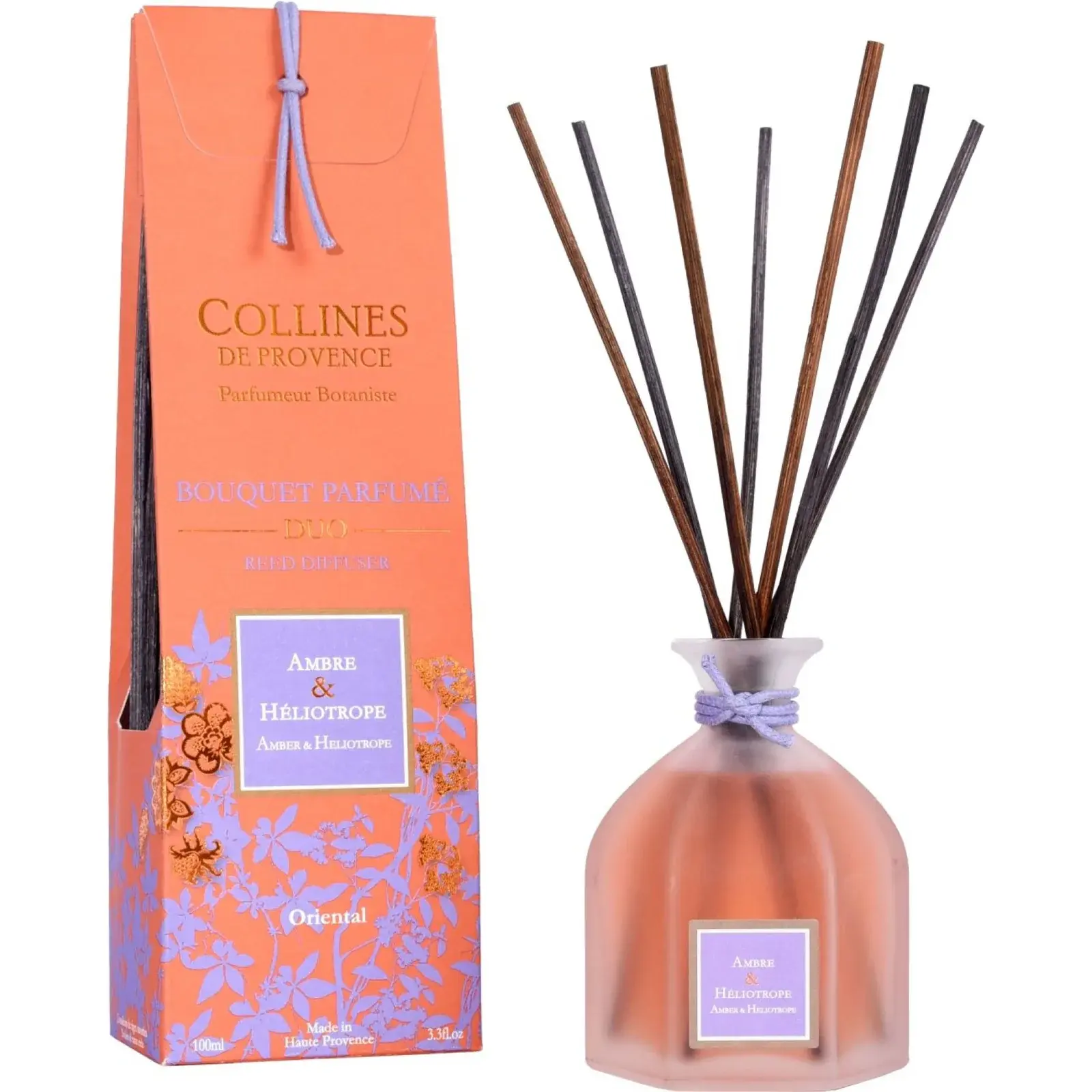 [NgRT011uyRT0004813] Bouquet Parfumé Ambre & Héliotrope 100ml Collines de Provence