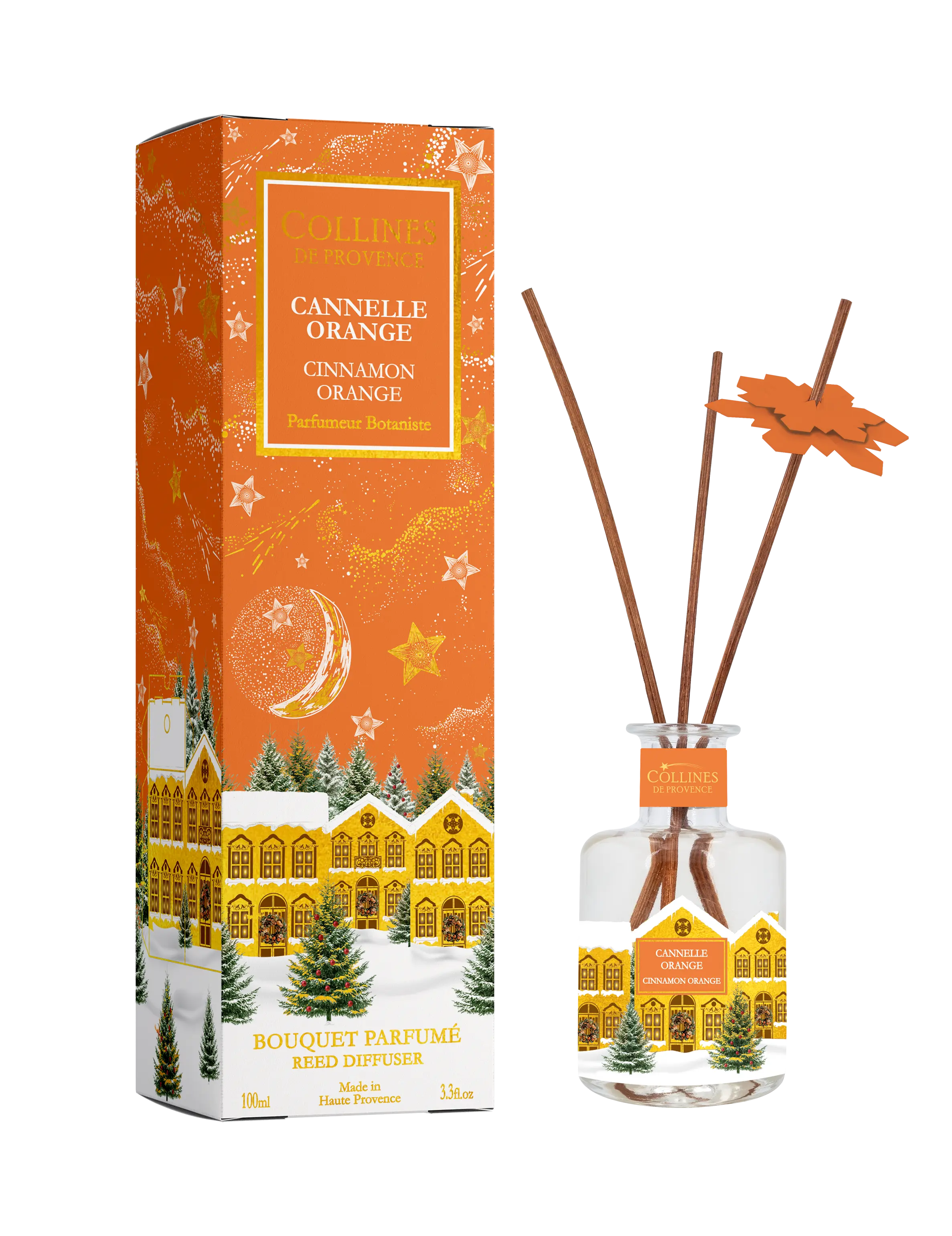 [844FgT00004wcl2] Bouquet Parfumé Cannelle Orange 100ml Collines de Provence