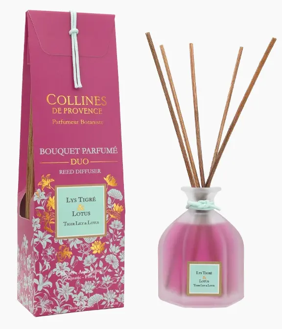 [NgRT011uyRT0004826] Bouquet Parfumé Lys Tigré & Lotus 100ml Collines de Provence