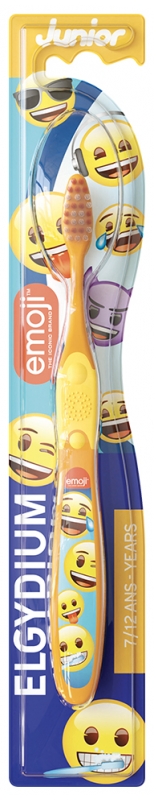 [NgRT011uyRT0004934] Brosse à Dents Souple Junior 7/12 Ans Emoji Elgydium