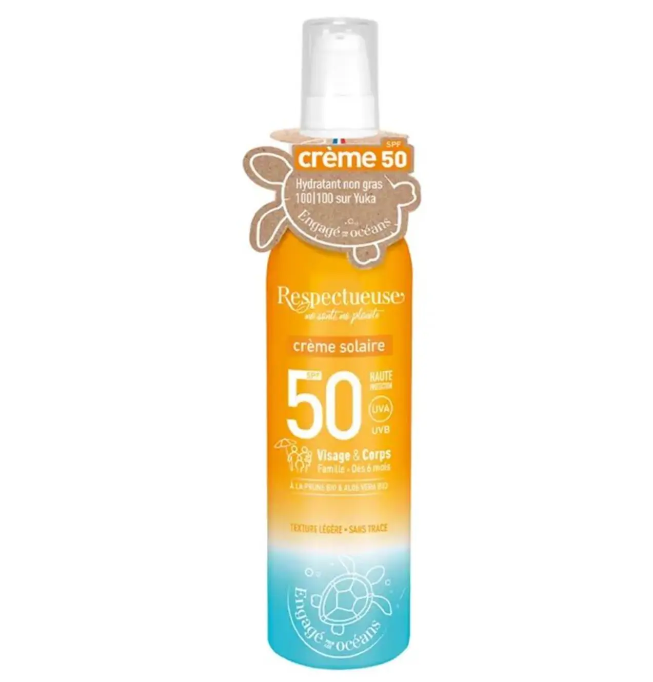 Crème Solaire SPF50 100ml Respectueuse