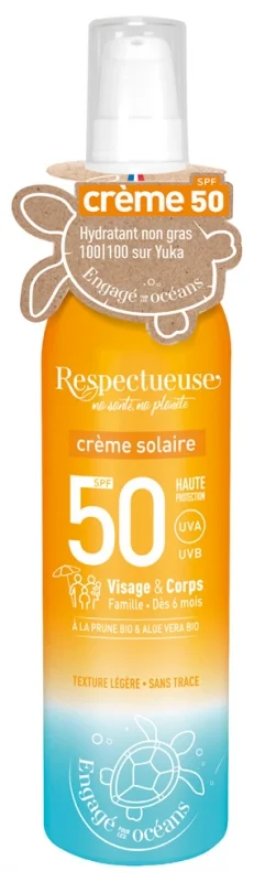 [NgRT011uyRT0005262] Crème Solaire SPF50 100ml Respectueuse