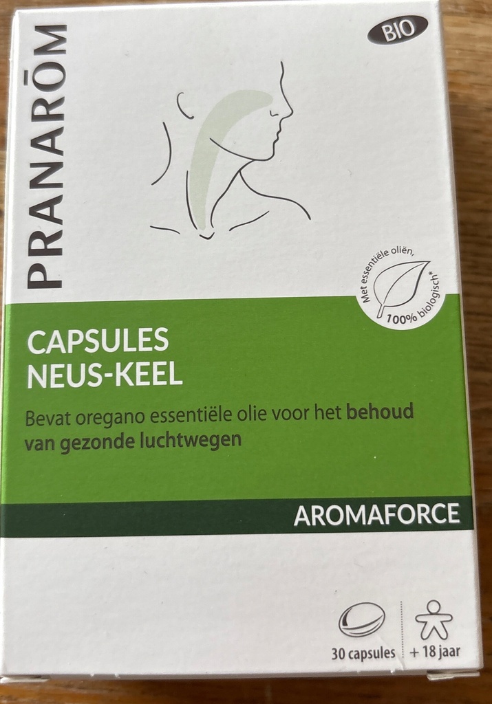 [NgRT011uyRT0005392] Aromaforce Capsules Nez-Gorge Bio 30 Capsules Pranarôm 