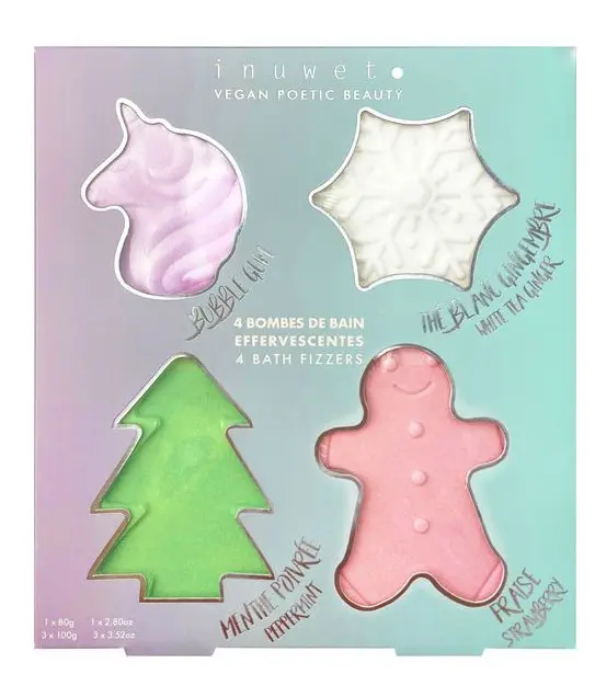 [844FgT00004wdvn] Coffret 4 Bombes de Bain Inuwet