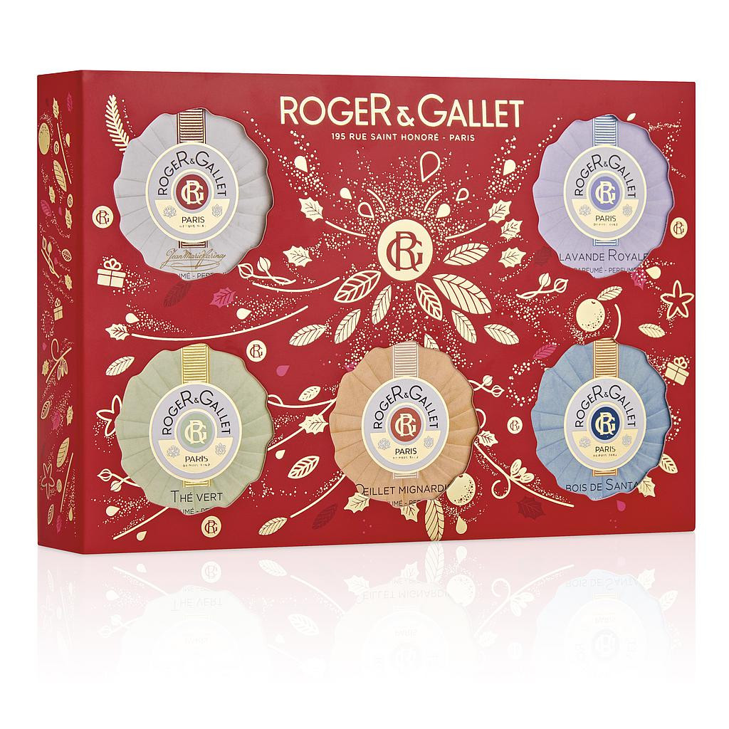 [NgRT011uyRT0006608] Coffret Noël Savons d'Invités Farina Roger & Gallet
