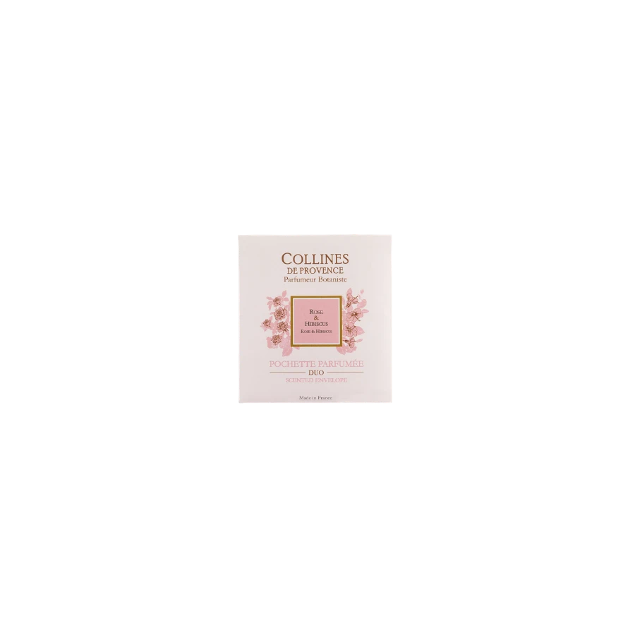 [NgRT011uyRT0006758] Pochette Parfumée Rose & Hibiscus 6g Collines de Provence 
