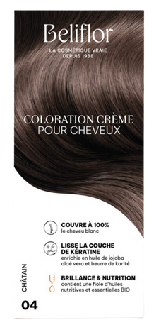 [NgRT011uyRT0006787] Coloration Crème 04 Châtain Beliflor
