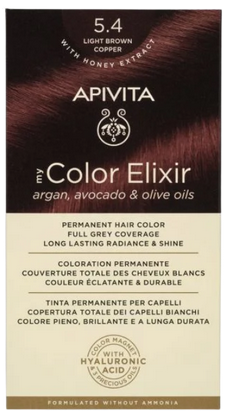 [NgRT011uyRT0006802] Coloration Permanente 5.4 Cuivre Marron Clair My Color Elixir Apivita