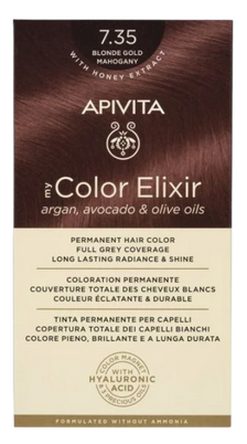 [NgRT011uyRT0006809] Coloration Permanente 7.35 Blond Doré Acajou My Color Elixir Apivita