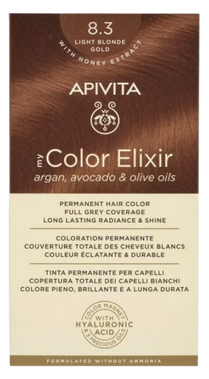 [NgRT011uyRT0006812] Coloration Permanente 8.3 Blond Clair Doré My Color Elixir Apivita