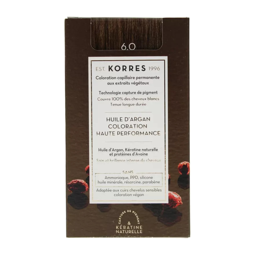 [NgRT011uyRT0006816] Coloration Permanente Huile d'Argan - 6.0 Blond Foncé Korres