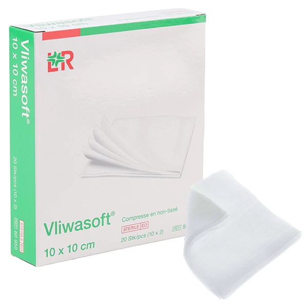 [844FgT00004vr95] Compresse en non tissé 10 x 10 cm Lohmann Vliwasoft