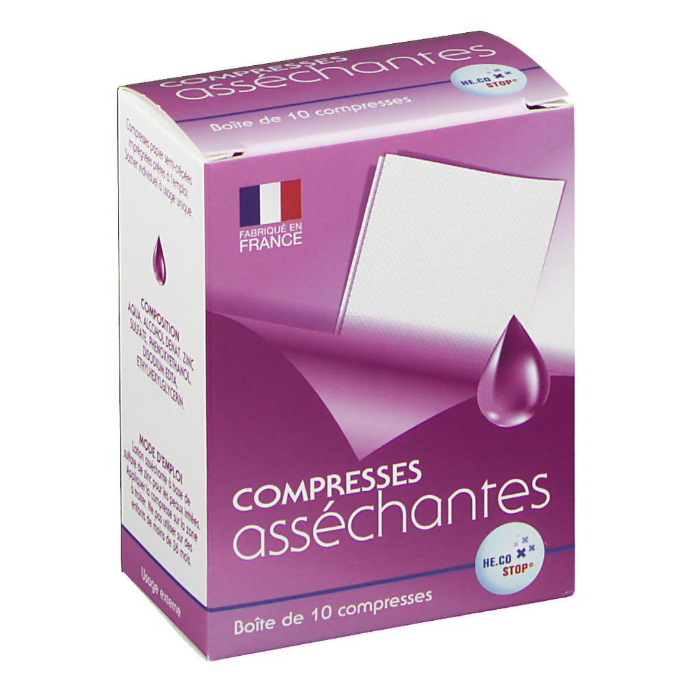 [NgRT011uyRT0006876] Compresses Asséchantes x 10 He.Co Stop Biosynex
