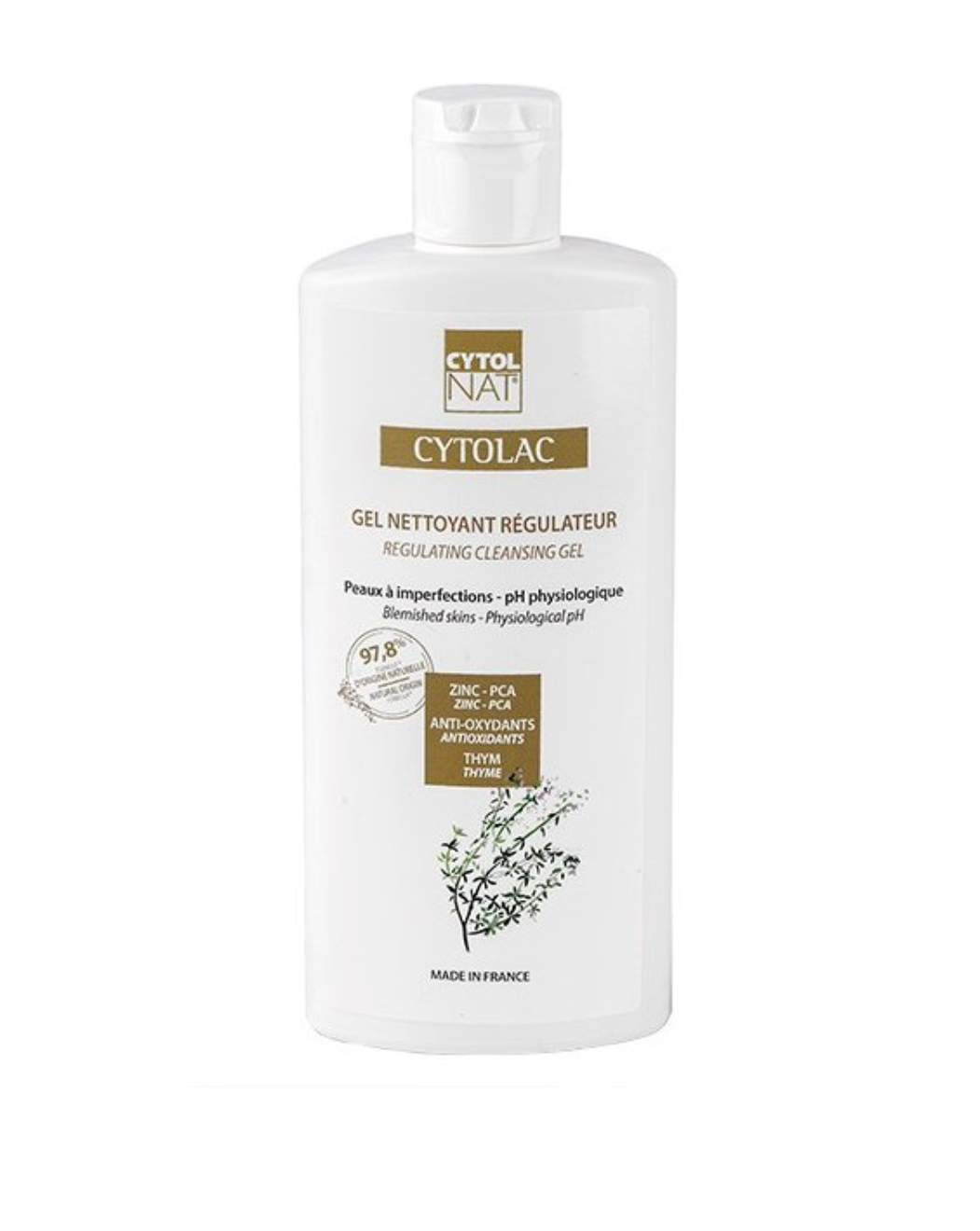 [NgRT011uyRT0007504] Cytolac Gel Nettoyant Soin pour Peaux à Imperfections Visage et Dos 250 ml Cytolnat