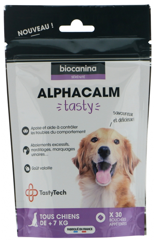 [NgRT011uyRT0001679] Alphacalm Tasty Chiens +7 kg 30 Bouchées Appétentes Biocanina
