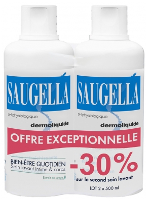[NgRT011uyRT0007881] Dermoliquide Lot de 2 x 500 ml Saugella