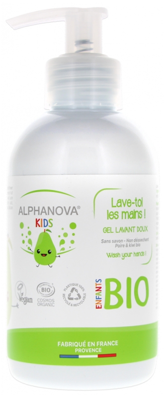 Gel Lavant Kids Lave-Toi Les Mains ! Doux Poire Kiwi Bio 250 ml Alphanova 
