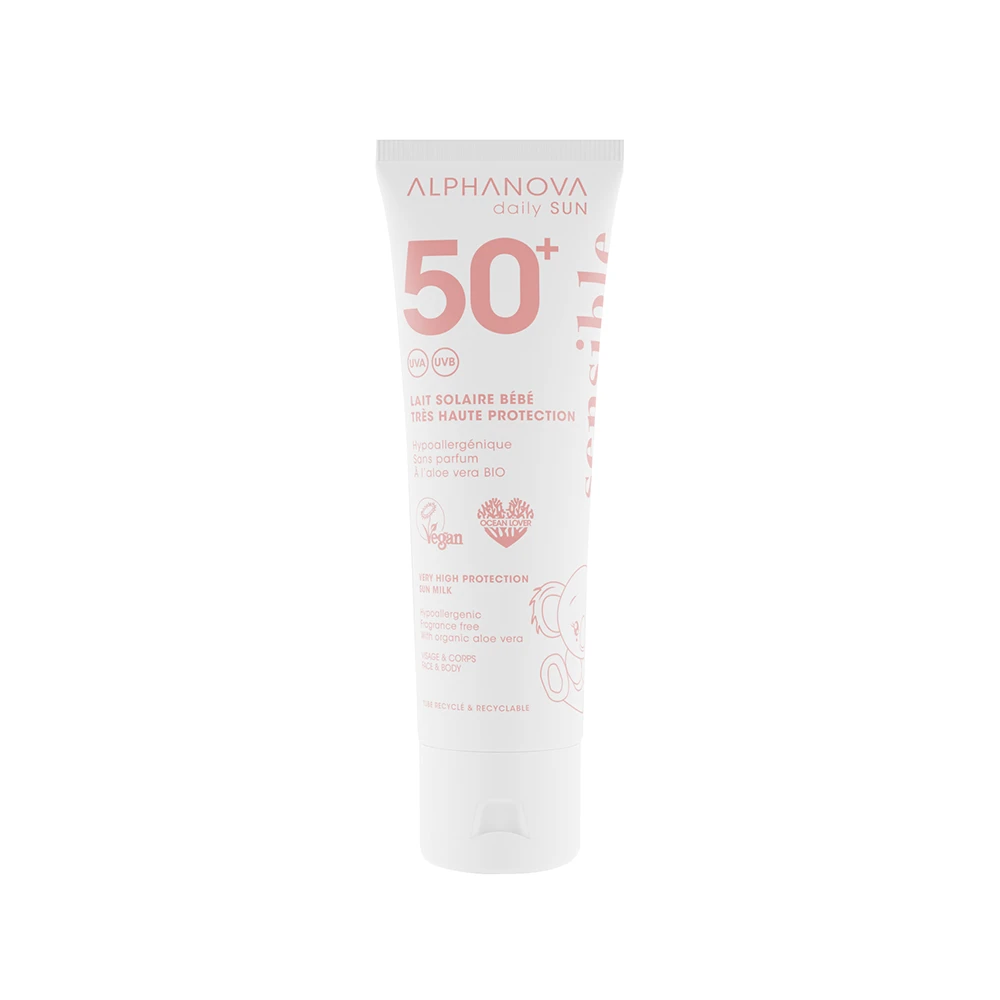 [NgRT011uyRT0001726] Lait Solaire Bébé SPF50+ Daily Sun 50ml Alphanova 
