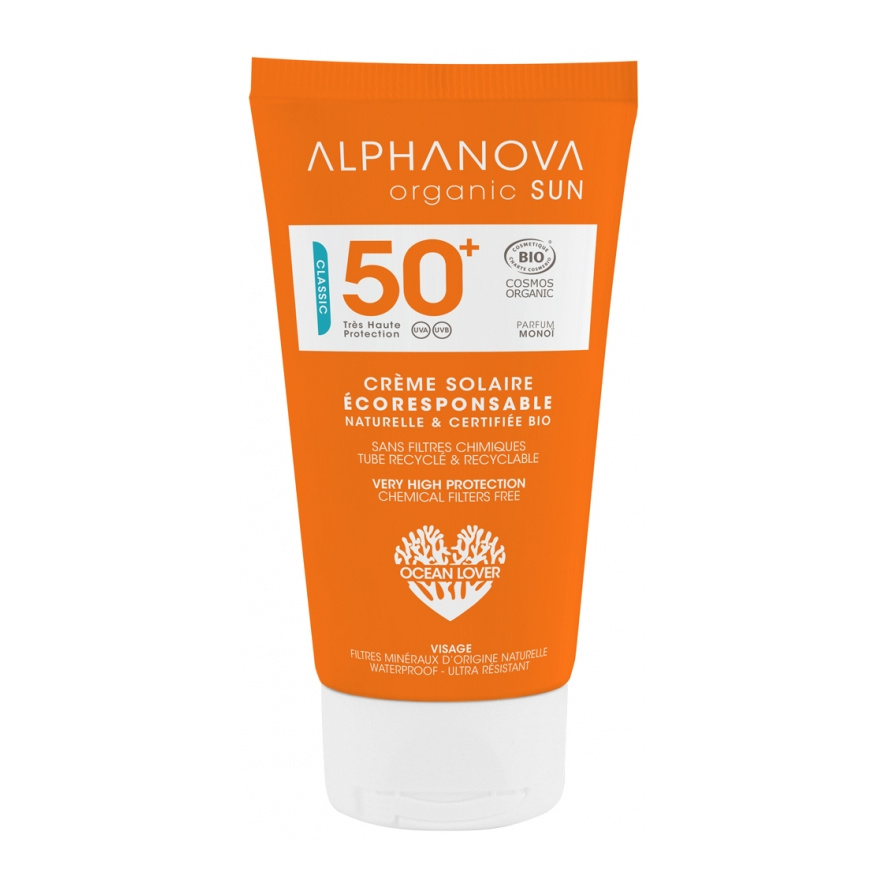 [NgRT011uyRT0001747] Sun Crème Solaire Visage Écoresponsable SPF50+ Bio 50 g Alphanova
