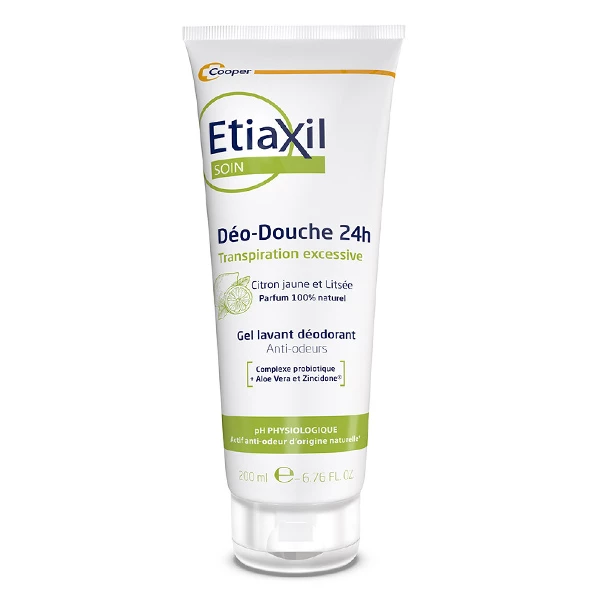 Déo-Douche 24H Gel Lavant Déodorant Citron Jaune et Litsée Etiaxil Cooper