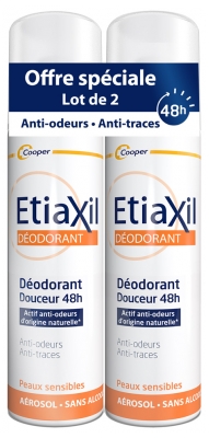 Déodorant Douceur Sans Aluminium Aérosol Lot de 2 Etiaxil Cooper