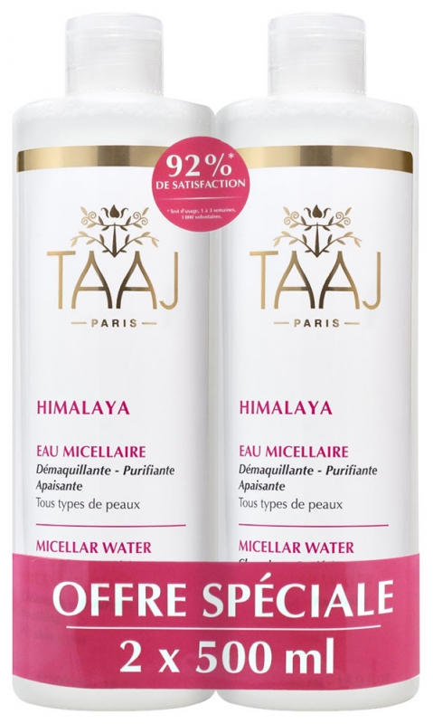 Himalaya Eau Micellaire Tous Types de Peaux Lot de 2 x 500ml Taaj 